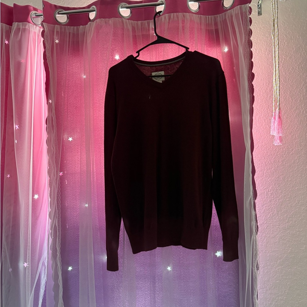 St. John's Bay Maroon Knit Sweater